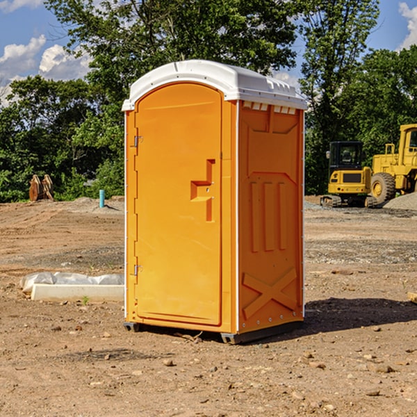 how often are the porta potties cleaned and serviced during a rental period in Lantry